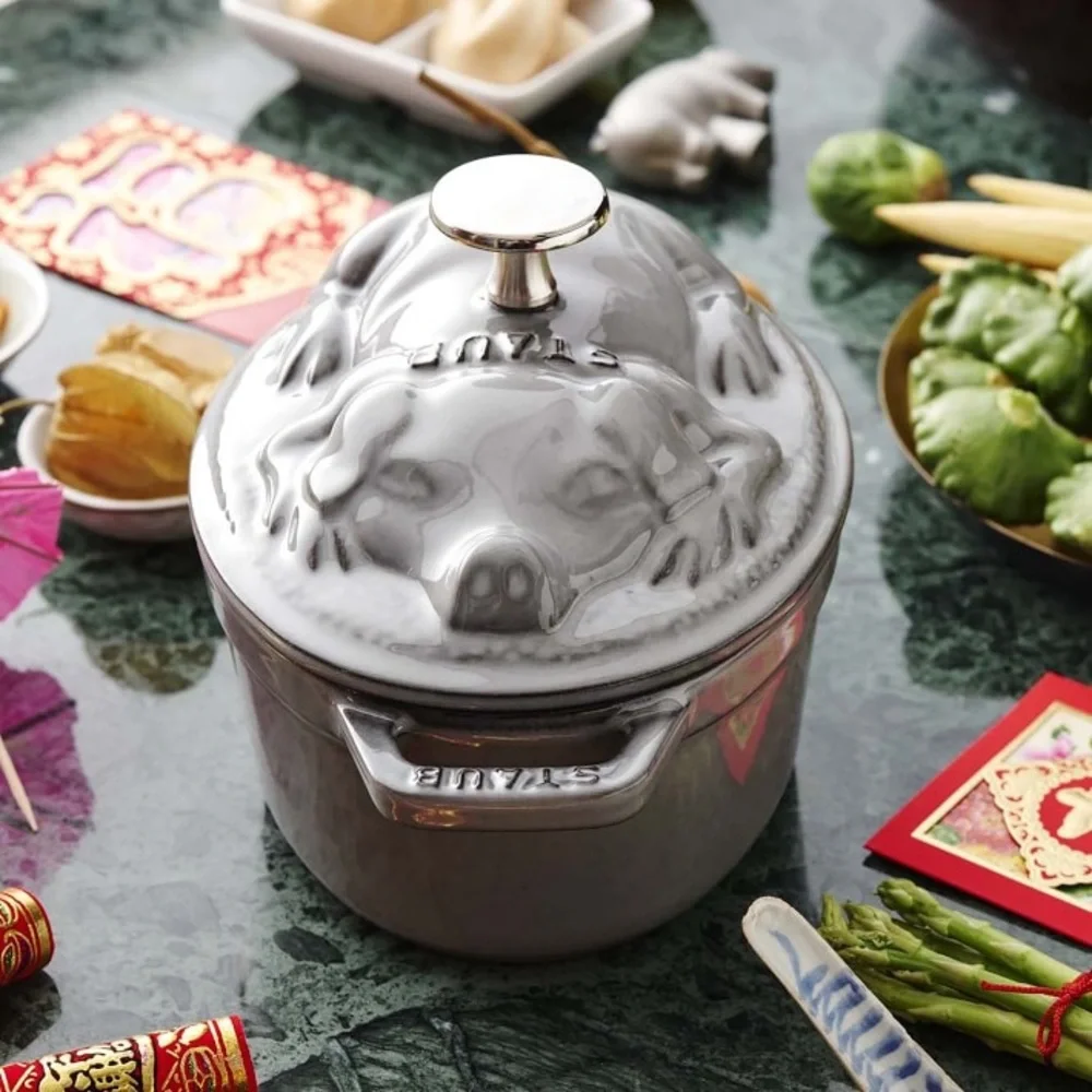 Williams Sonoma Staub Enameled Cast Iron Pig Dutch Oven ๐ซ๐ท๐ - Picture 1 of 17
